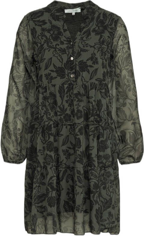 LOLALIZA gebloemde A lijn jurk groen