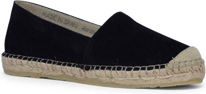 Manfield suède espadrilles zwart