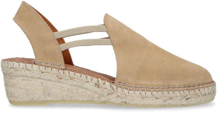 Manfield suède espadrilles beige