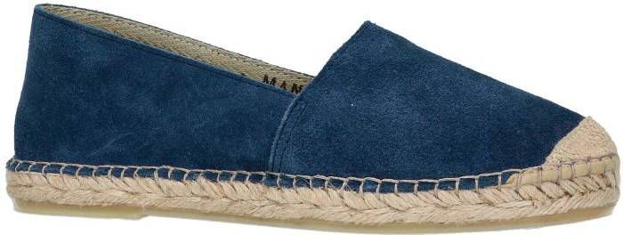 Manfield suède espadrilles blauw