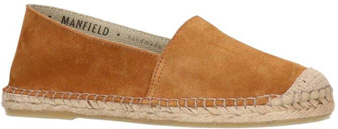 Manfield suède espadrilles bruin
