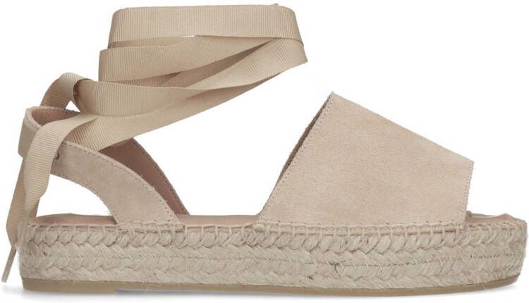 Manfield suède plateau espadrilles beige