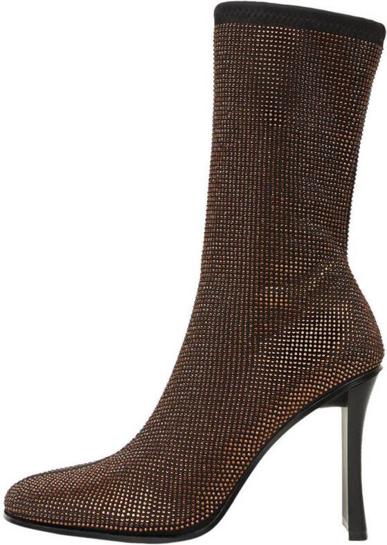 Mango Glanzende enkellaarzen met hakken