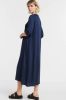 My Essential Wardrobe jurk MWOdis met all over print en plooien donkerblauw online kopen
