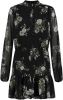 NIKKIE gebloemde semi transparante jurk Lively Flower zwart/groen online kopen