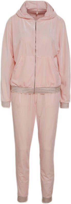 ONLY velours huispak Becca roze