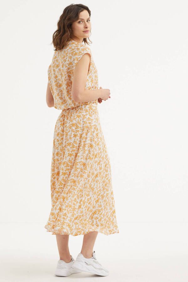 Peppercorn gebloemde top Mollie geel/wit