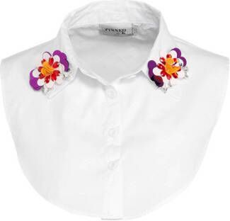 Pinned by K losse kraag met bloemen wit