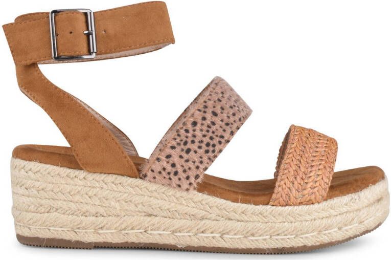 PS Poelman Lona sleehakken met dierenprint bruin