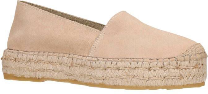 Sacha suède plateau espadrilles beige