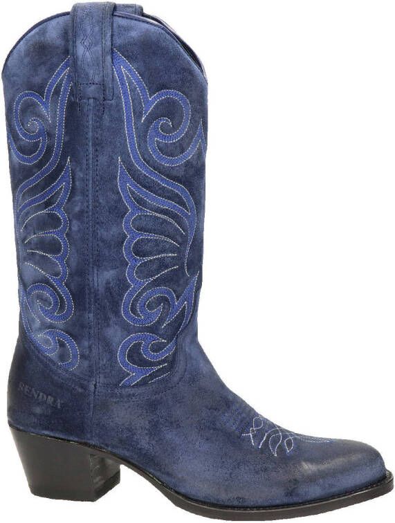 Sendra 11627 Debora Flex suède cowboylaarzen blauw