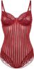 S.Oliver RED LABEL Beachwear Body AMELIE van fijne netstof in een streep look online kopen