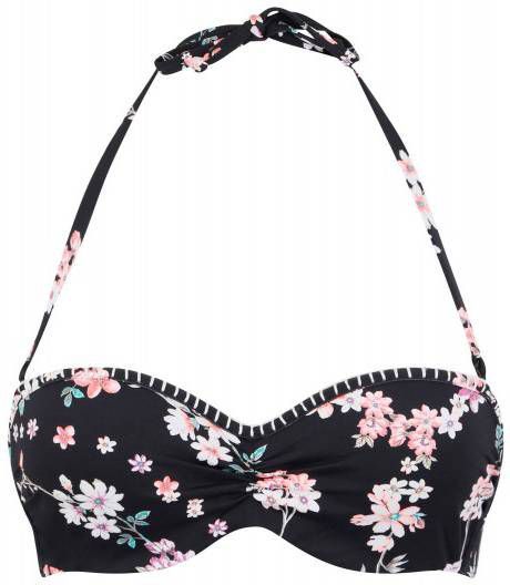 Sunseeker Beugelbikinitop in bandeaumodel Ditsy met gehaakt randje