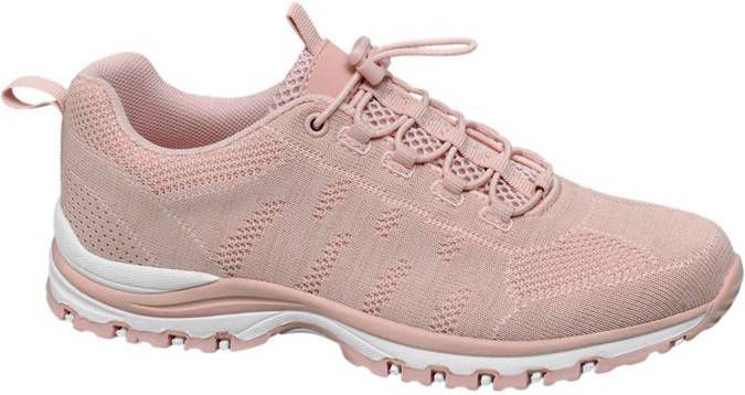 vanHaren Landrover sneakers met opengewerkte details lichtroze