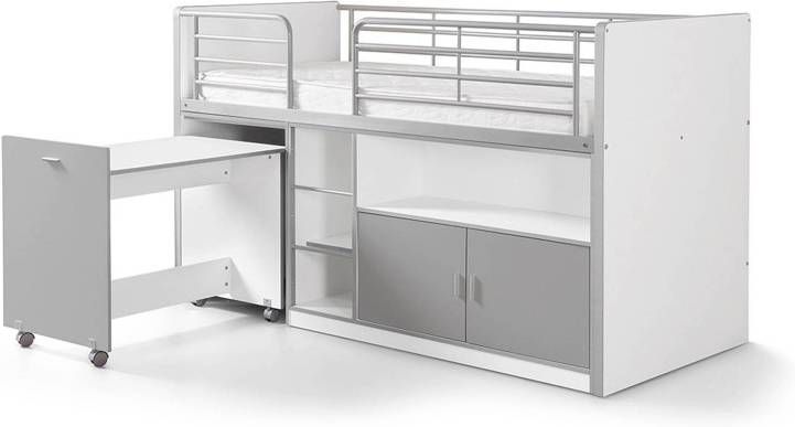 Vipack halfhoogslaper Bonny zilver 121x96x207 cm Leen Bakker