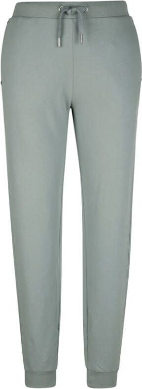 harmony Joggingpak met opschrift met steentjes Salie