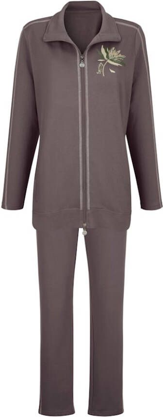 harmony Joggingpak met zijsplitten aan de zoom Mauve