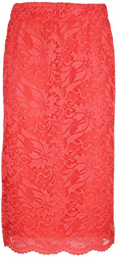 Komplimente Rok met prachtig kant Koraal