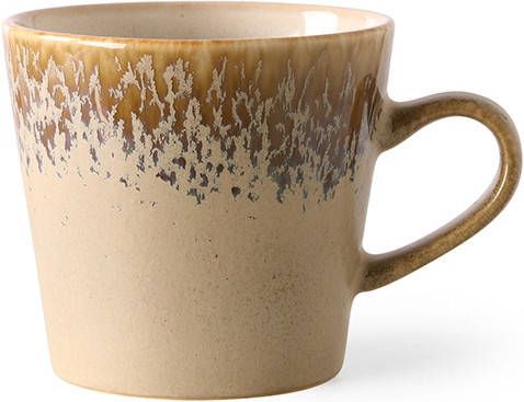 HKliving Cappuccino mok Bark 70's keramiek