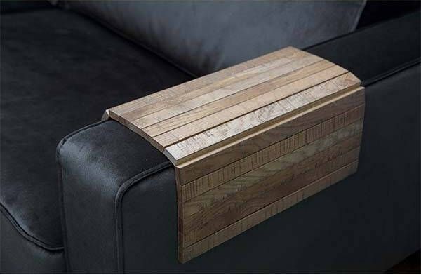 Basic Woood Flexibel Dienblad Antique Finish 36 X 45 Cm Een Handig Plekje Op De Armleuning Van Je Bank